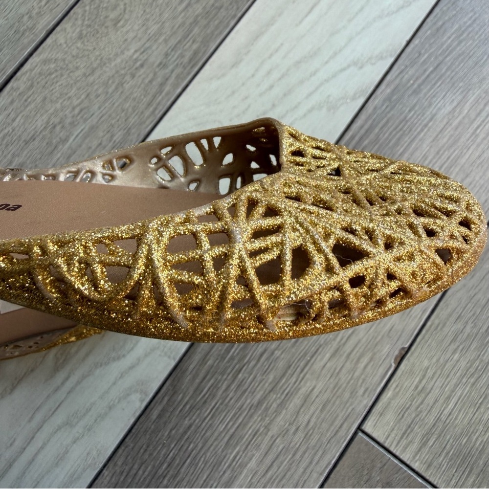 Melissa + Campana Gold ZigZag Flats - Picture 8 of 8